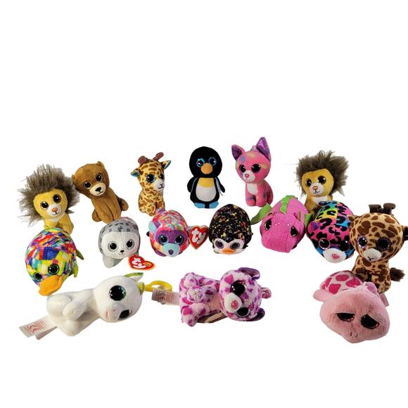 Lot of 16 TY Beanie Boos and Happy Meal Toys, Small Plush Collection - Picture 1 of 13